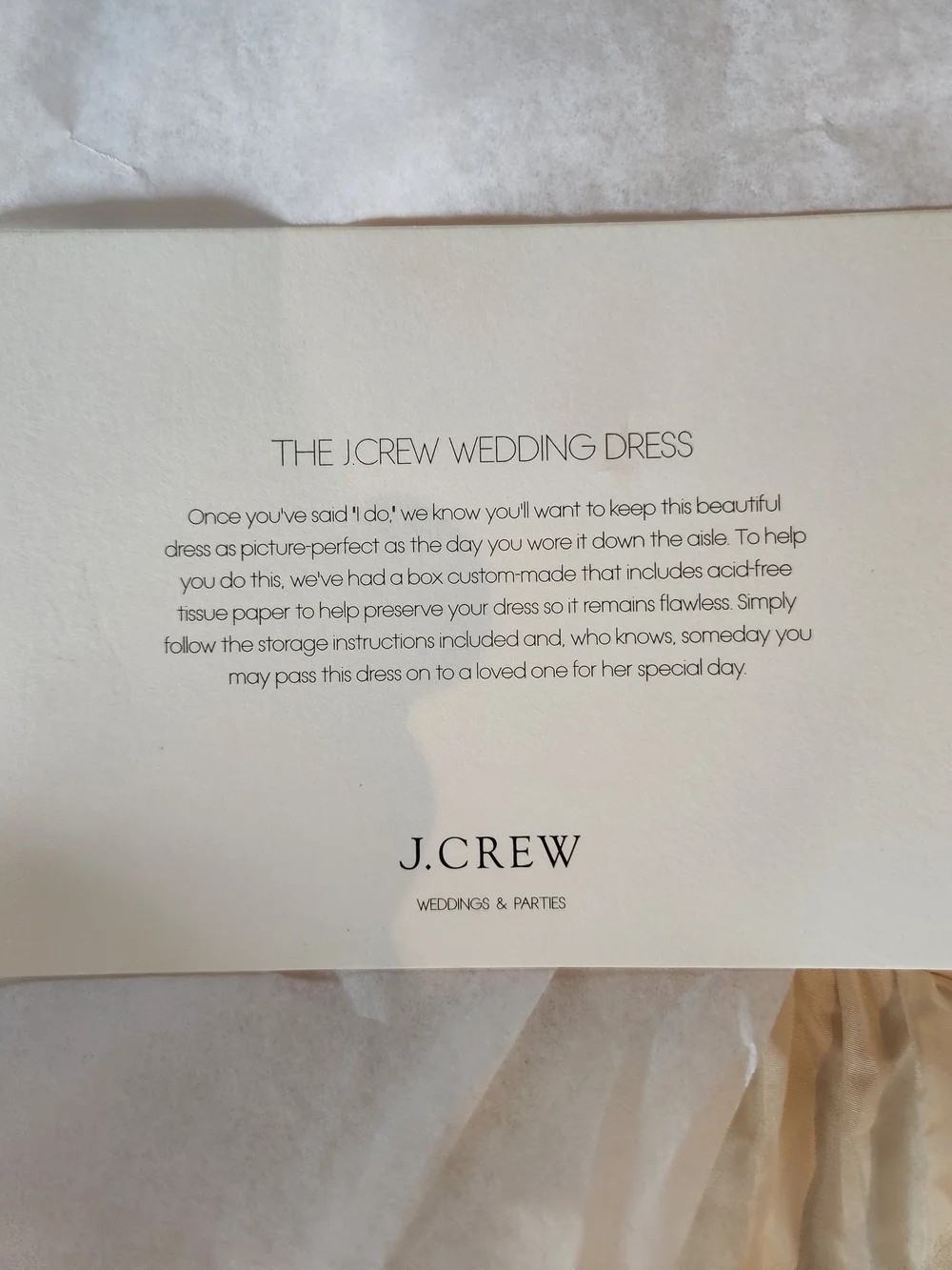 J. Crew Ivory Satin V-Neck Wedding Dress